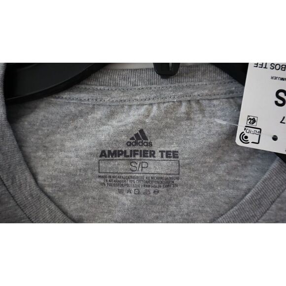 adidas HI1147 Women's Sz S Gray Heather Badge of Sport Logo Basic S/S T-Shirt - Picture 4 of 5